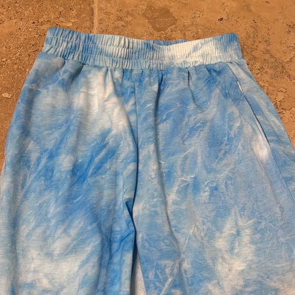 Blue tie-dye sweatpants in a size small - Picture 2 of 2
